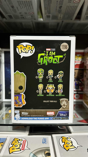 Funko Pop 1196 Marvel I Am Groot Groot With Cheetos Hot Topi (Usado)