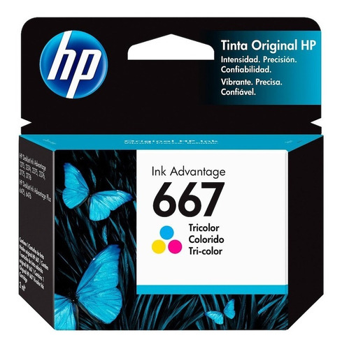 Cartucho Tinta Impresora Hp 667 Tricolor Original 1275 2775