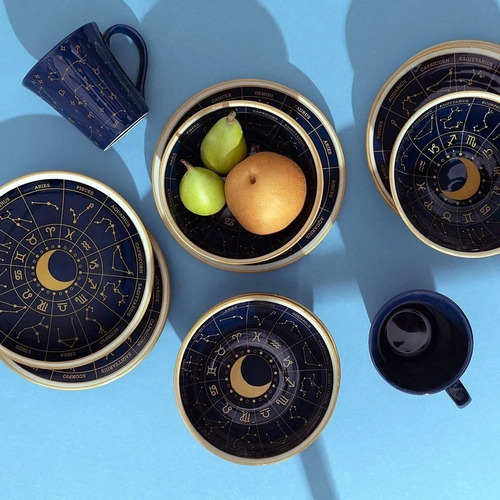 Imagem 6 de 7 de Conjunto De Lanche 3 Peças Zodiaco Oxford Porcelana