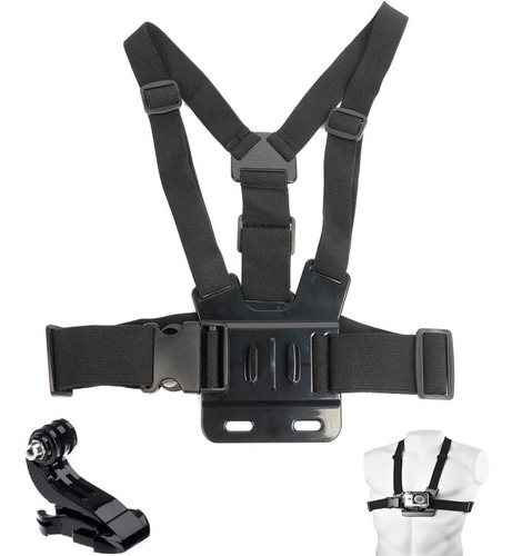 Suporte De Peito Cinta Peitoral C/adaptador J Gopro Sjcam