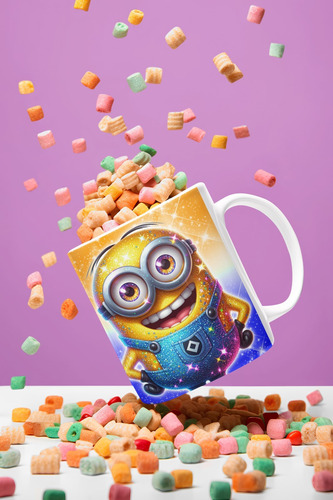 Caneca Apaixonante Minions Com Arte Efeito 3d Coleção
