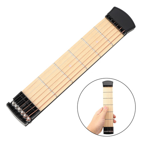 Nueva Guitarra De Bolsillo Portátil De 6 Trastes Para Mano I