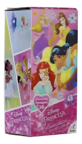 Novelty Corp Rompecabezas Lenticular Princesas 48 Piezas