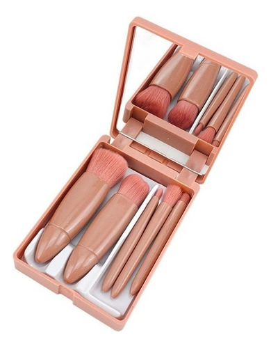 Set De Brochas De Maquillaje De 5 Piezas Con Espejo.