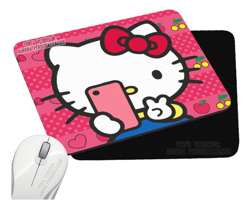 Pad Mouse Rectangular Hello Kitty Gato Kawaii 1