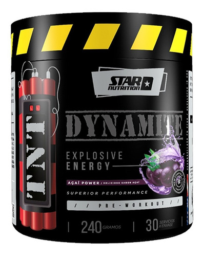 Tnt Dynamite Explosive 30 Serv Pre Entreno Star Nutrition Sabor Açai power