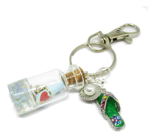 Rear View Mirror Beach Charm - Cute Beach Bottle Car Charm -