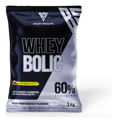 Whey Bolic 60% Whey Protein 1kg - Body Shape Ninho Com Avelã