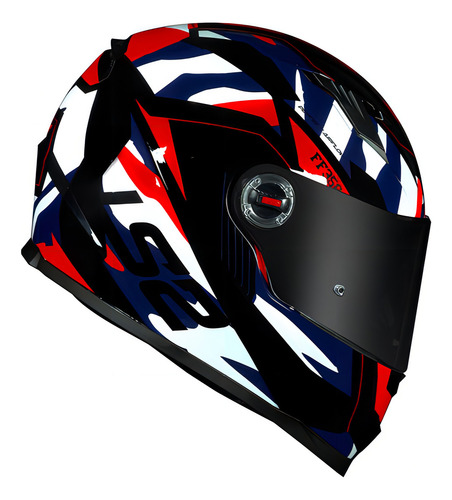 Casco Integral Para Moto LS2 FF358 Tank Azul Rojo Blanco Talle S