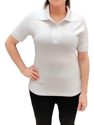 Blusa tipo polo blanca new arrivals