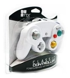 Gamecube - Wii Compatible Blanca Controlador.