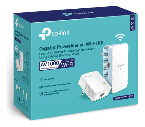 Tl-wpa7517 Kit Tp-link Extensor Powerline Wifi Av1000 Ac750