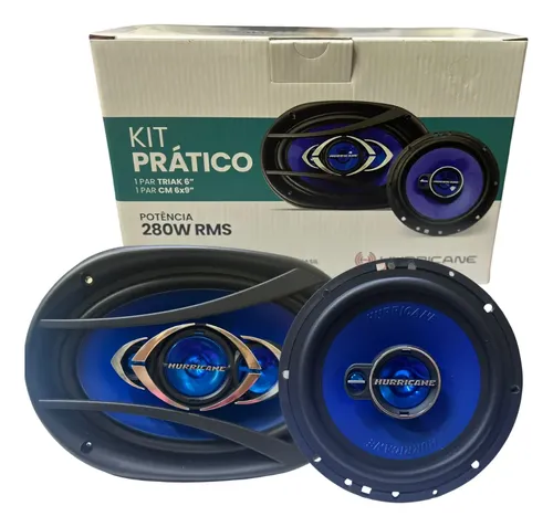 Kit Prático Hurricane Alto Falante Triak 6 + Cm69 280w Rms
