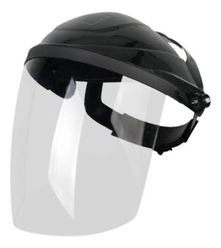 Equipo De Protección Del Casco De Top Negro Transparente