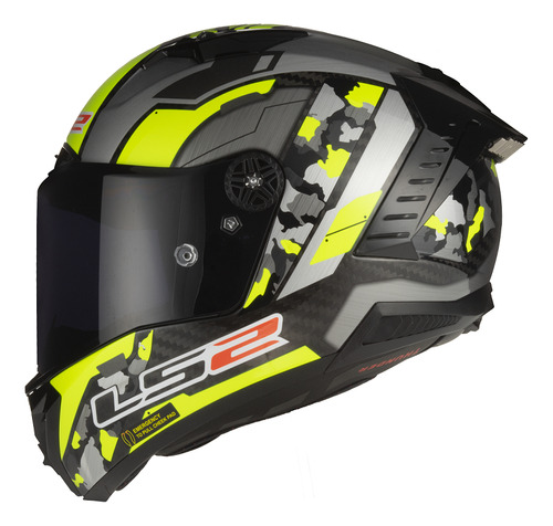 Capacete Ls2 Ff805 Thunder C Space Carbono Speed Amarelo