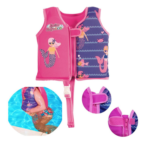 Colete Infantil Regata Com Espuma Tamanho P/m Rosa