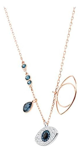 Swarovski Collar Con Colgante Simbólico De Mal De Ojo Para