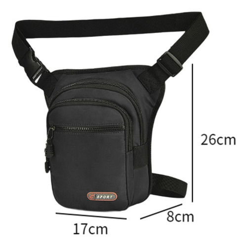 Bolsa Para Pierna, Cintura, Muslo, Riñonera Informal, Negro