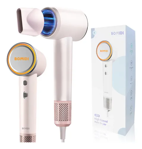 Bomidi Secador De Pelo, Secadora De Cabello Profesional Iónico Negativo 110,000 Rpm, 1600w, 4 Temperaturas / 2 Velocidades, Temperatura Constante Sin Dañar El Cabello