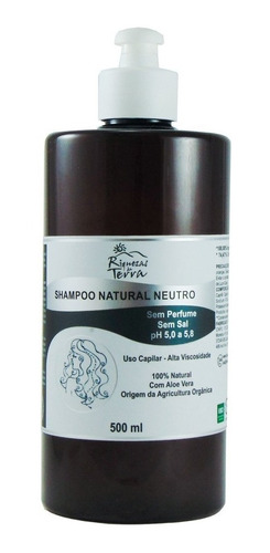 Shampoo Neutro Orgânico Vegan Sem Perfume 500ml Kit Com 3 