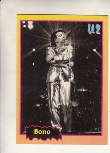 Coleccionables Rock Cards Bono Cantante Grupo U2 Tarjeta 93 