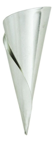 Forminha Canudo N°2 Aluminio Casquinha Cone Doce 36 Unidades Cor Cinza