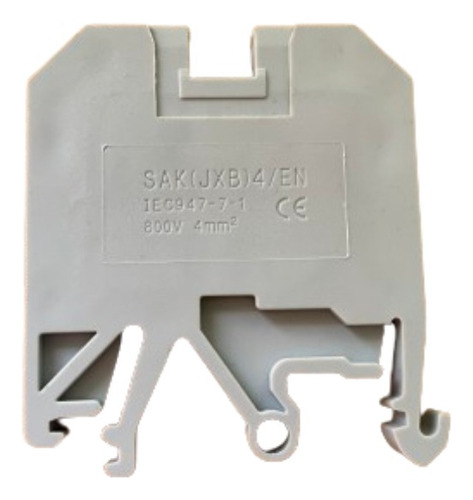 Pack 5 Borne Gris 4mm2 - 40a + 1 Tapa Final + 2 Tope Borne