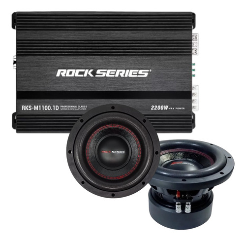 Amplificador 1 Ch+ 2 Subwoofer 8 PuLG Rock Series