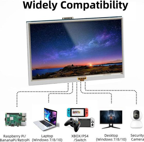 Pantalla Ipistbit 5 Raspberry Pi, Monitor De Pantalla Táctil