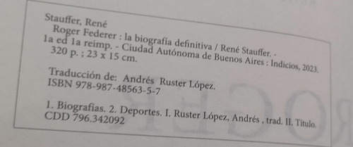 Roger Federer Biografia Definitiva De René Stauffer