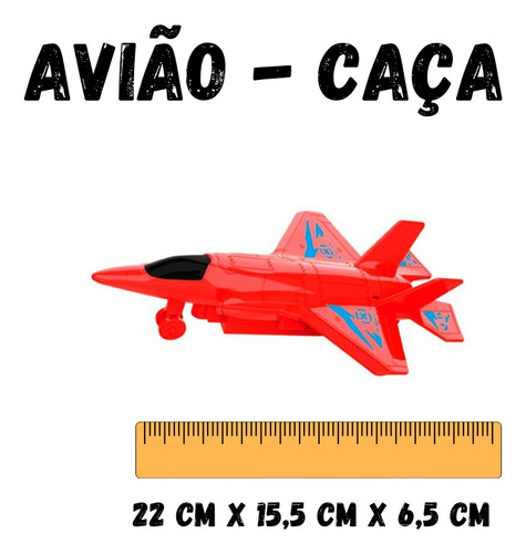 Avião Controle Remoto Sem Fio 2 Funções Brinquedo Infantil Vermelho F-35