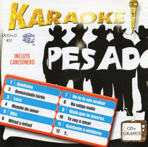 Pesado - Karaoke - Cd + G - 12 Temas - Incluye Cancionero
