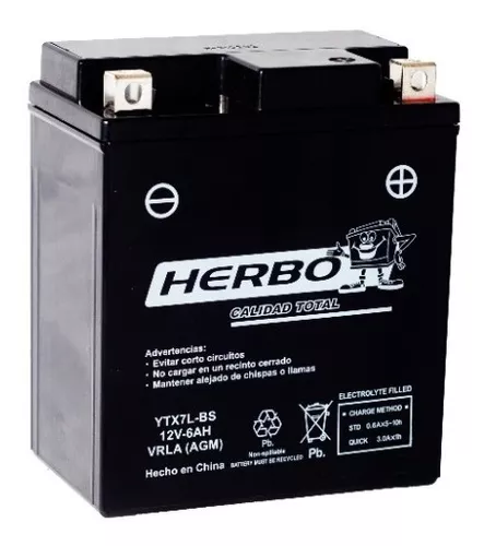 Bateria Moto Gel Yb7-a = Bb7-a Bosch 12v 8ah