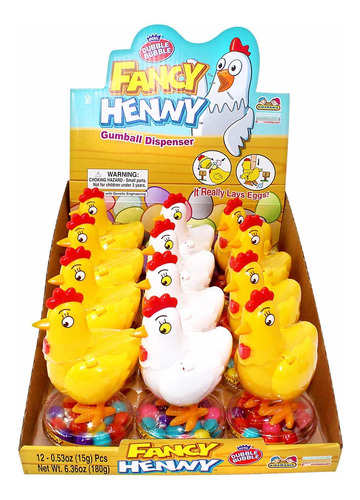 Dispensador De Chicles Importado Kidsmania® Gallina X 12