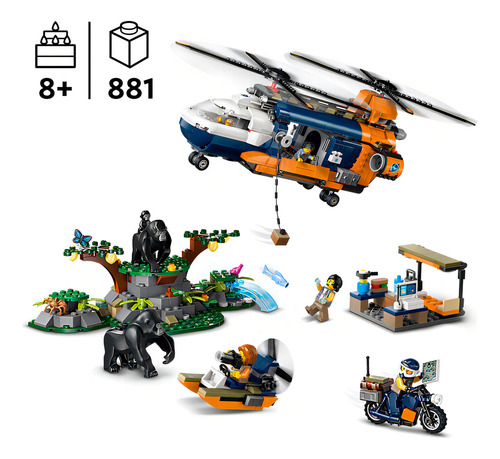 Lego City Helicóptero En Campamento Base 60437