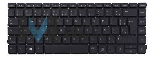 Teclado Para Hp Probook Probook 445 G8 Br Com Led Cor Preto