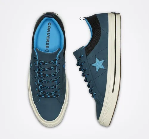 Converse 162543c Ox One Star Piel Nobuk Blue Azul Premium Cuotas