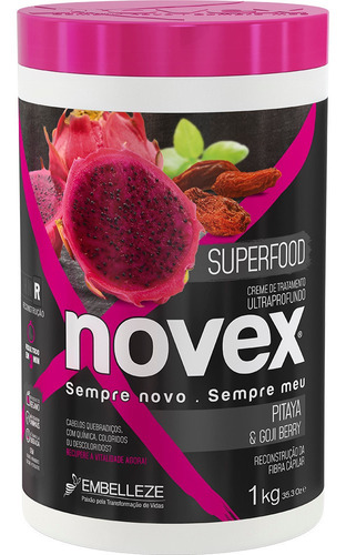 Creme De Tratamento Novex Superfood Pitaya E Gojiberry 1kg Tamanho Unica-1kg