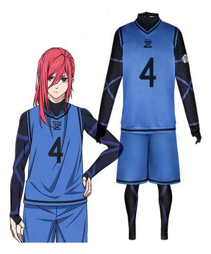 G Camiseta De Fútbol Anime Blue Lock No.4 Isagi Yoichi