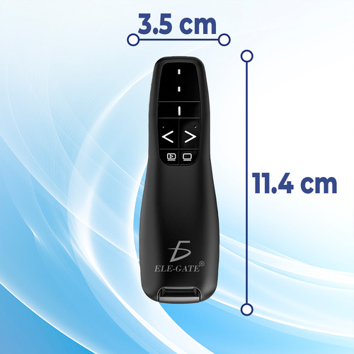 Apuntador Laser Inalámbrico Plug And Play Presentaciones Usb Color Negro ELE-GATE