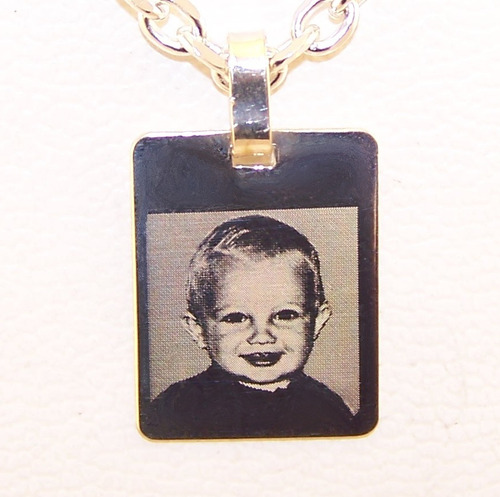 Conjunto Foto Medalla Plata 925 15x19mm + Cadena Hombre
