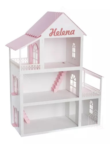 Casinha Casa Boneca Barbie 30 Móveis Tudo Já Montado Mdf no Shoptime