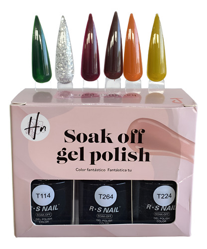 12 Gamas Esmalte En Gel Rs Nails 72 Colores Unicos