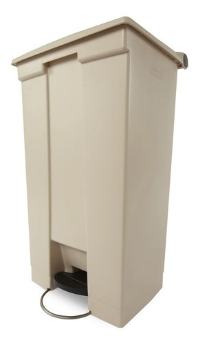 Contenedor Móvil De Pedal Rubbermaid 23 Gal Manos Libres Color Beige