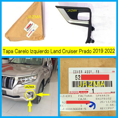 Tapa Carelo Izquierdo Land Cruiser Prado Grj-150 2020 2024