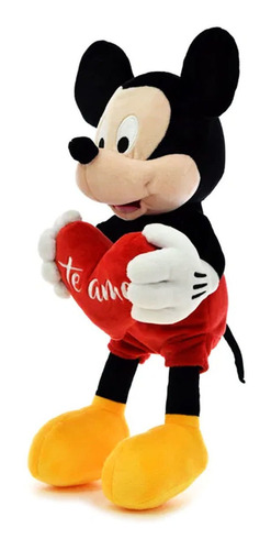 Peluche Original Disney Mickey Con Corazón Alto 70cm 