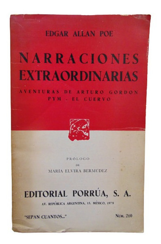 Adp Narraciones Extraordinarias Edgar Allan Poe / Ed. Porrua