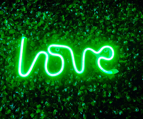 Luminária Love De Parede Neon Led Decoração Luz 110v-220v
