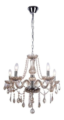 Lustre Maria Thereza Para 5 Lâmpadas - Champagne