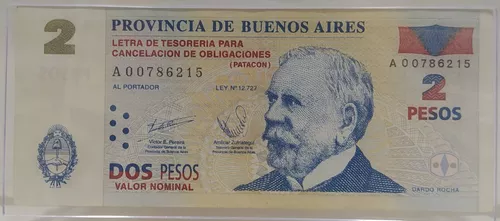 Argentina 4 billetes falsos , 2 de 50 patacones y 2 de 20 patacones